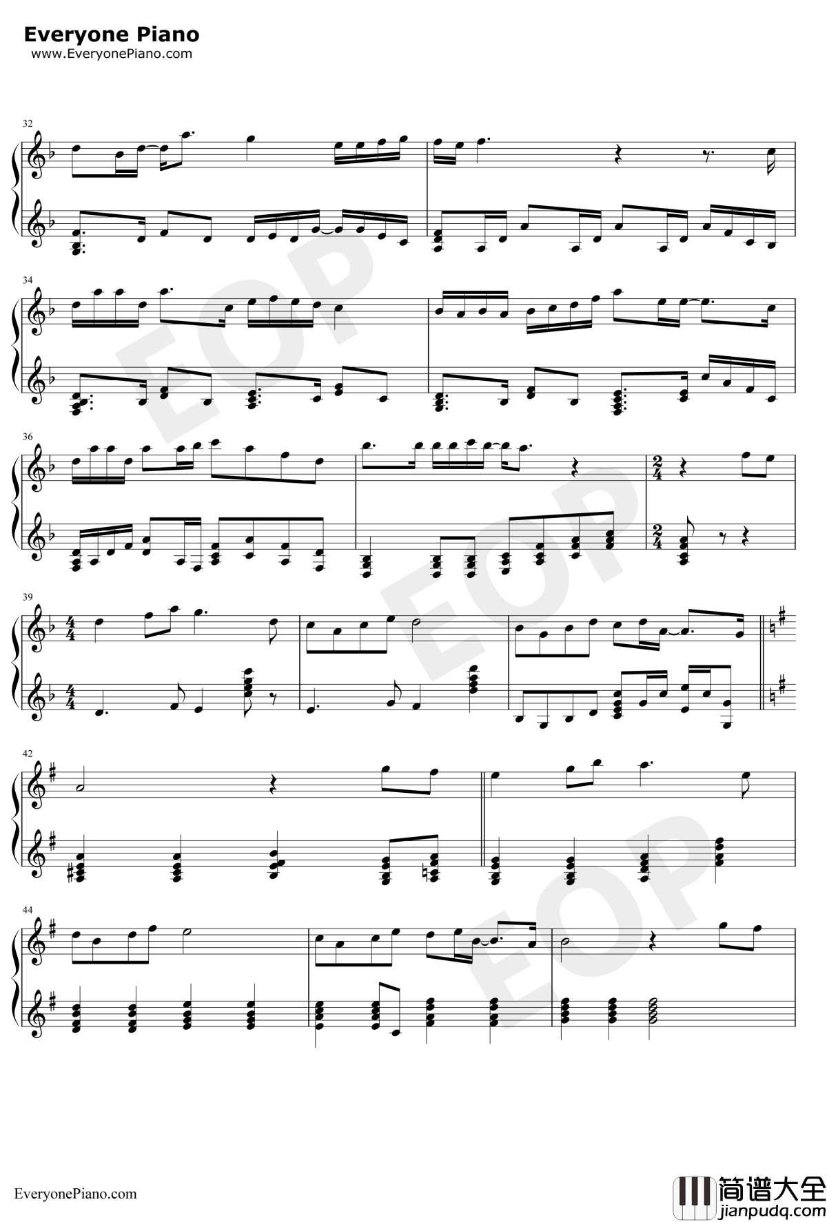 小城大事钢琴谱_杨千嬅