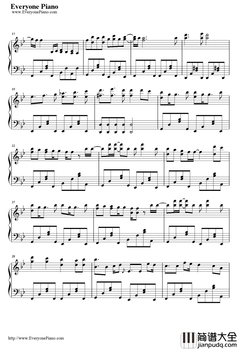 ねぇ钢琴谱_藤田麻衣子_呐_緋色的欠片OP1