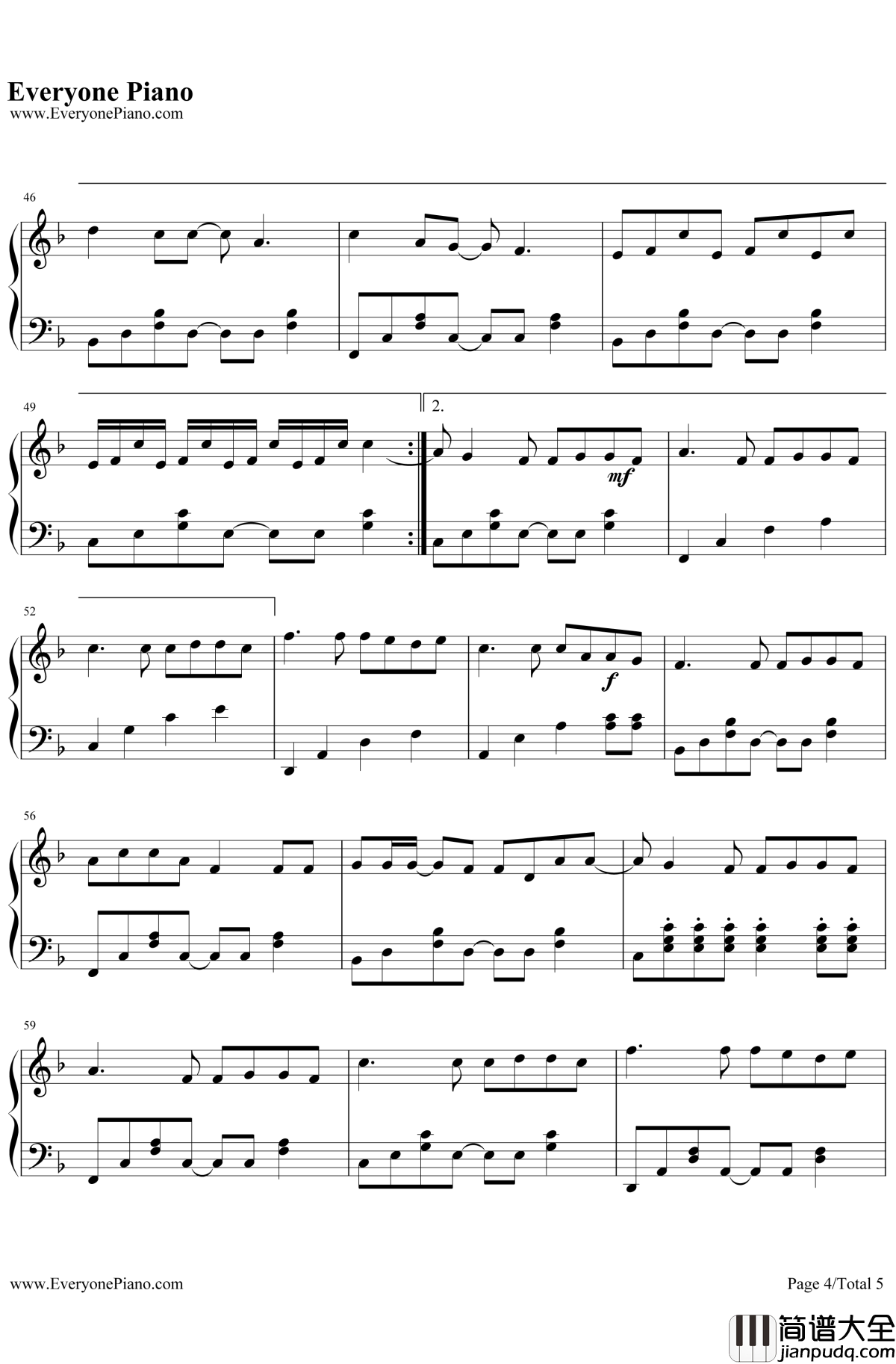 有何不可钢琴谱_许嵩