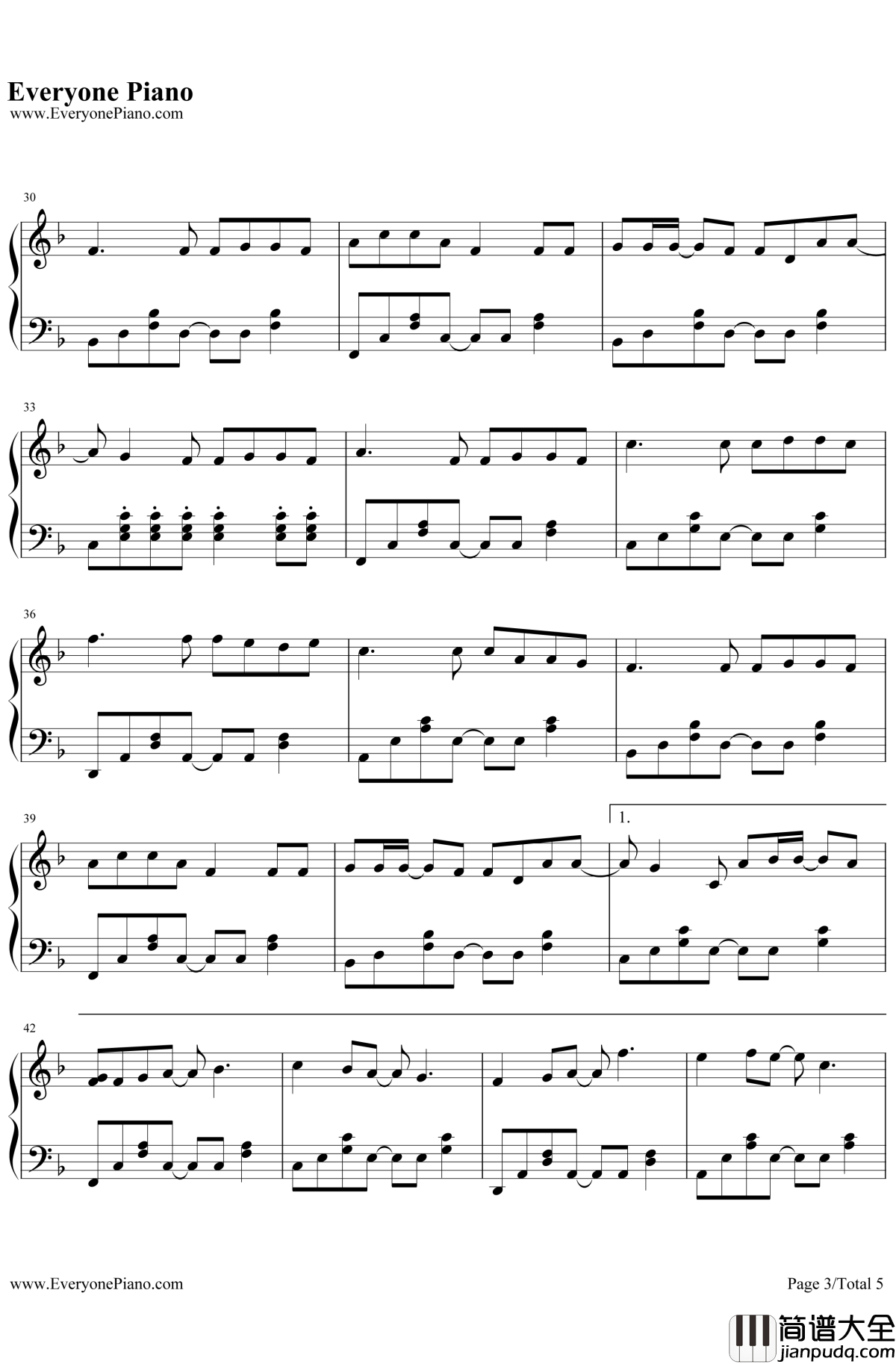 有何不可钢琴谱_许嵩