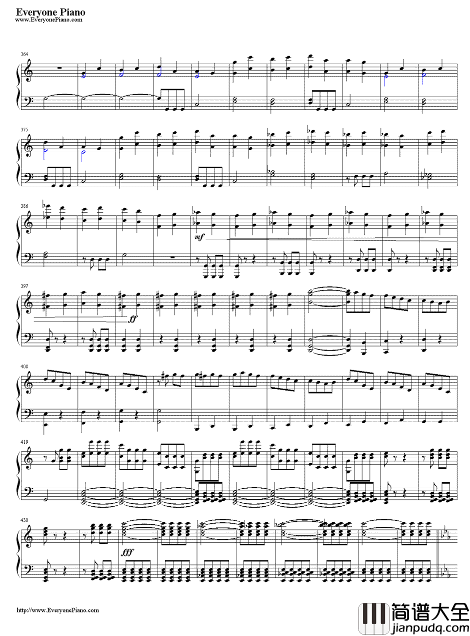 命运交响曲第一乐章钢琴谱_贝多芬