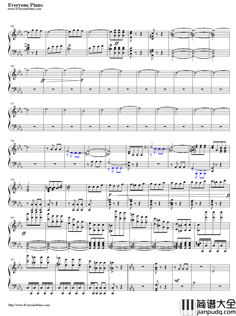 命运交响曲第一乐章钢琴谱_贝多芬