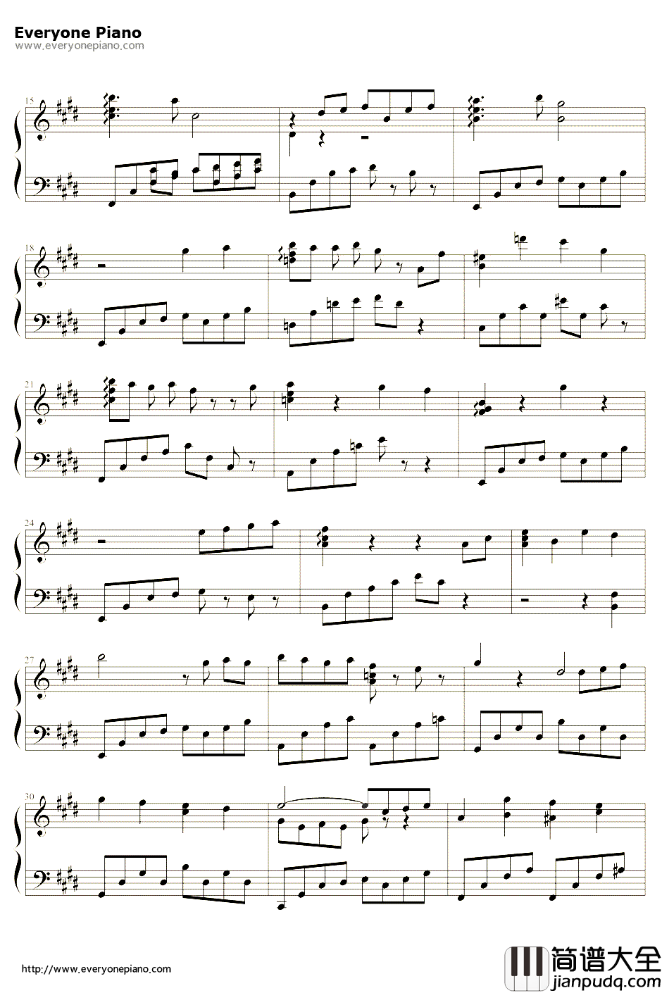 永遠の一瞬钢琴谱_伊藤賢治__青空下的约定_插曲