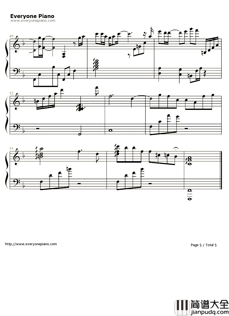 相见不如怀念钢琴谱_樊凡__小爸爸_片尾曲