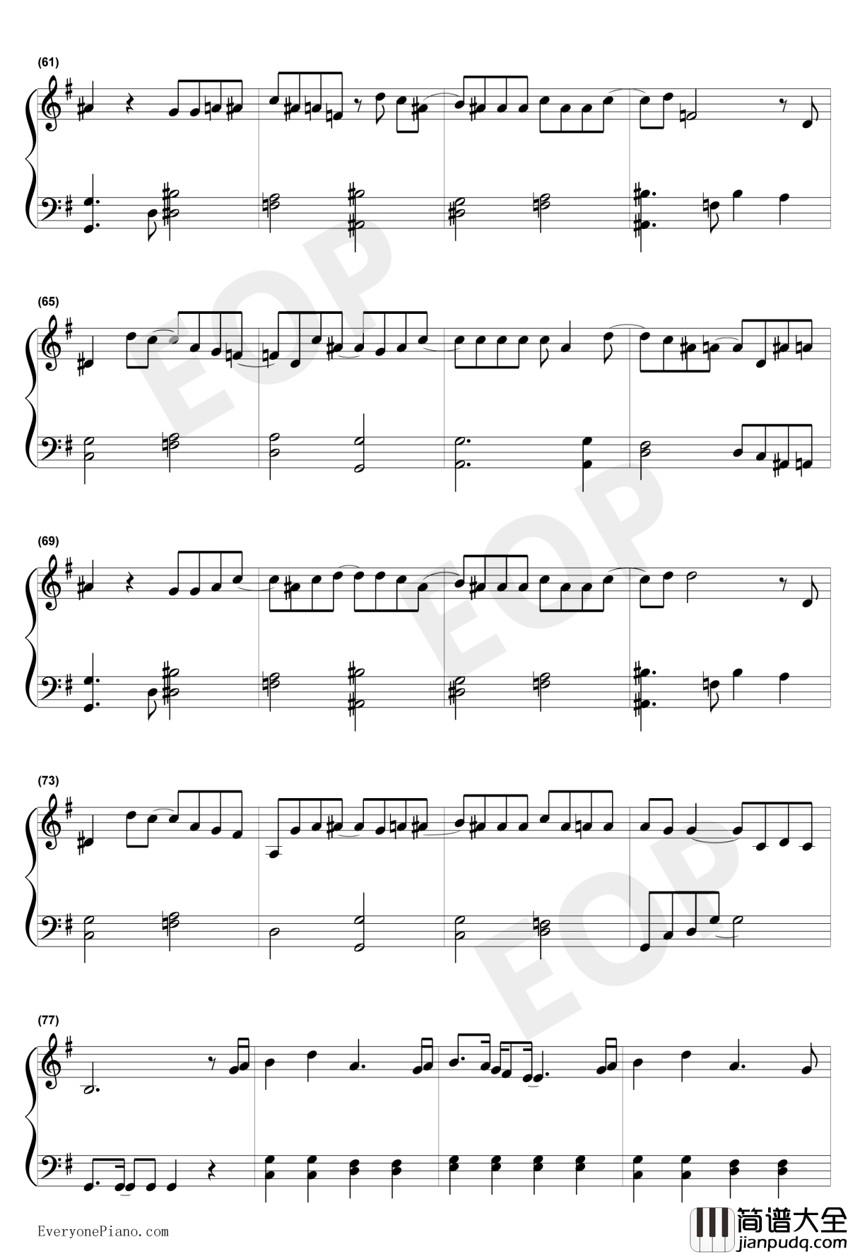 Get_Over钢琴谱_Dream_棋魂片头曲