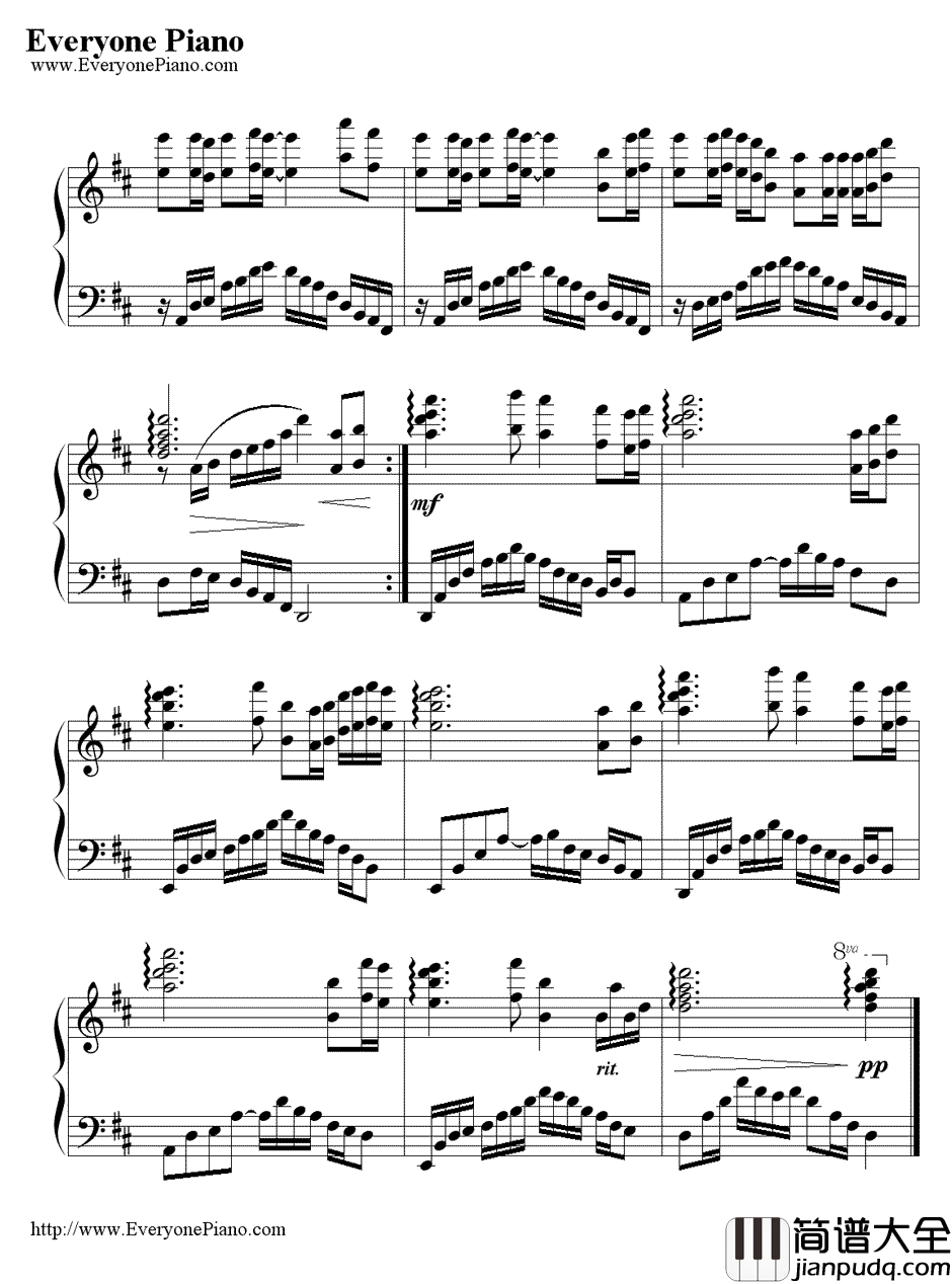 梦里水乡_钢琴谱_江珊