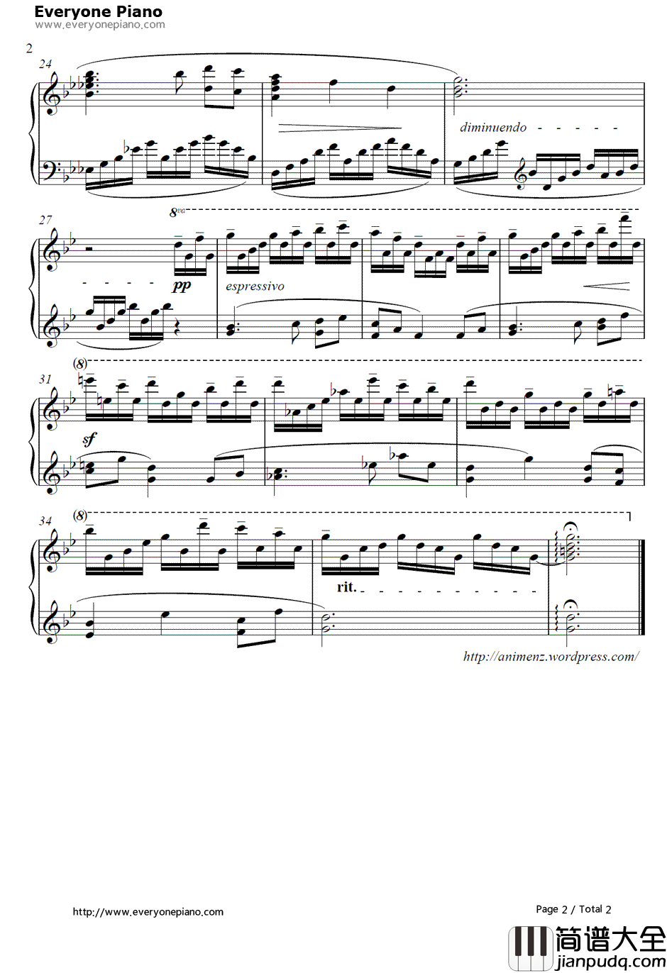 Cras_Numquam_Scire钢琴谱_Yucca__丹特丽安的书架_片头曲