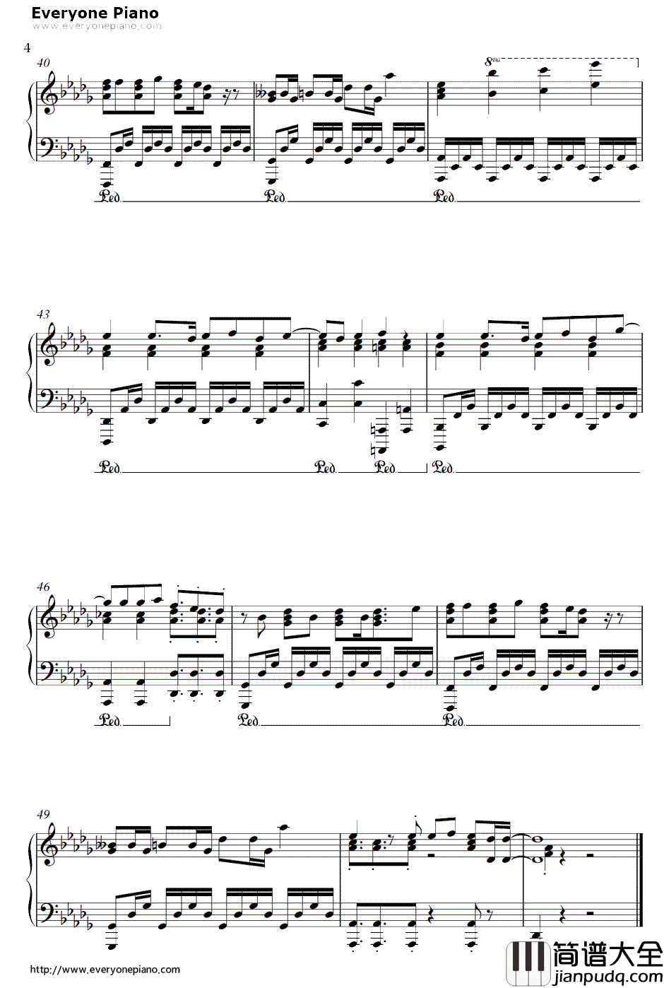 始まるのは、サヨナラ钢琴谱_ON/OFF__魔王的父亲_OP2