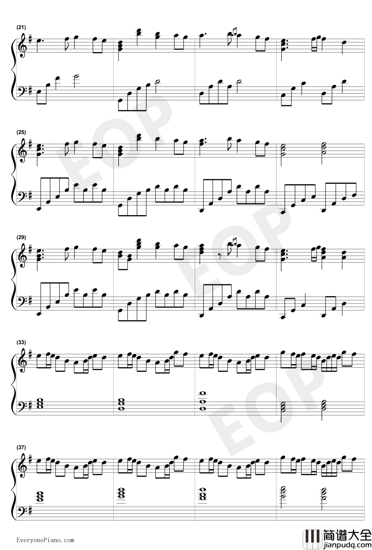 妖精的尾巴Fairy_Tail主题曲钢琴谱