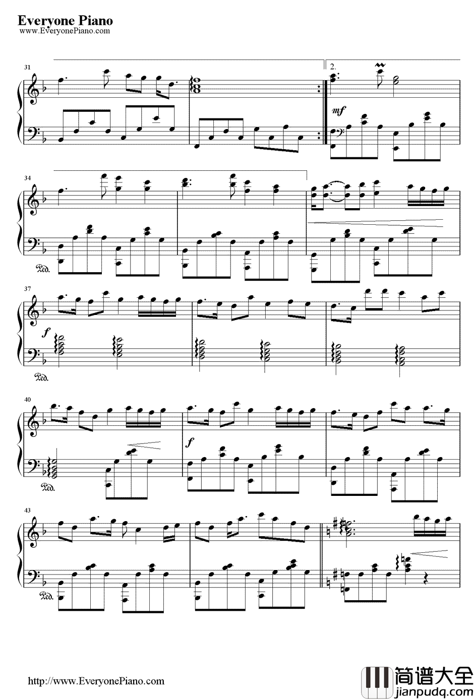 不是因为寂寞才想你钢琴谱_陶钰玉