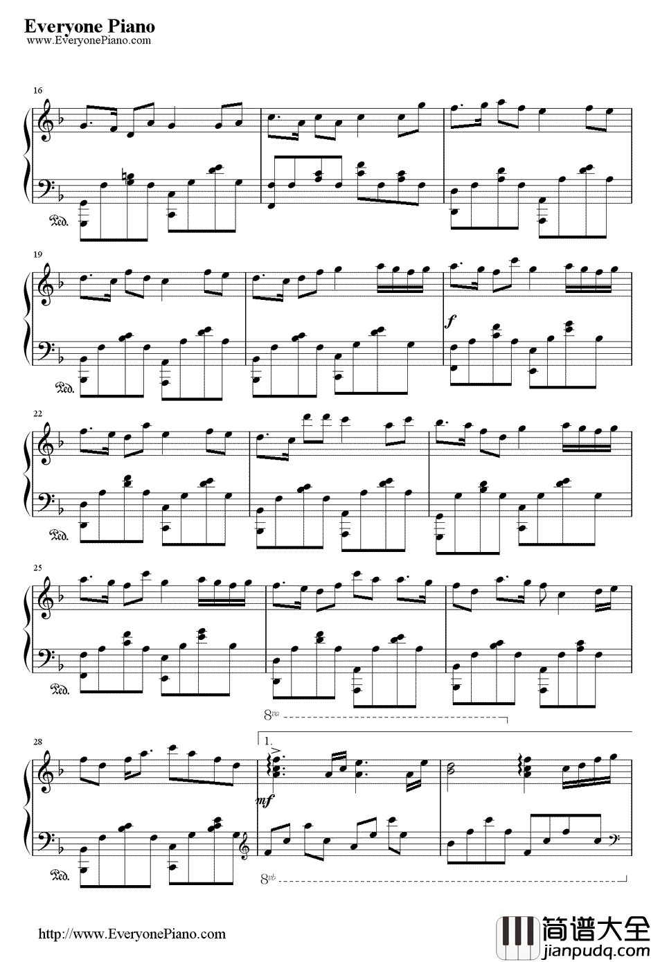 不是因为寂寞才想你钢琴谱_陶钰玉