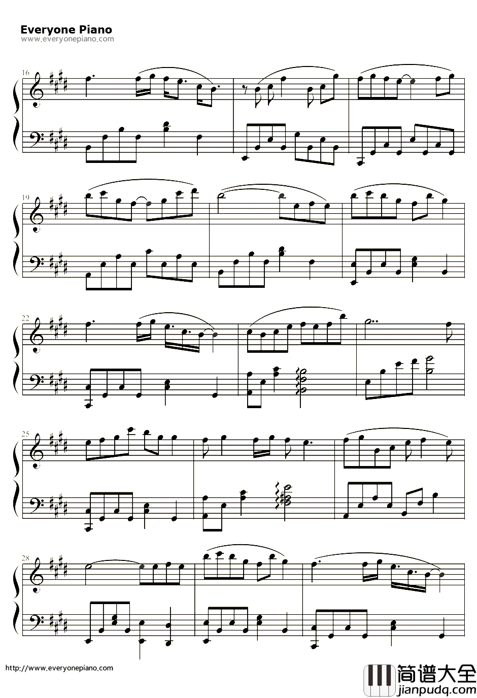 月西江钢琴谱_初音ミク