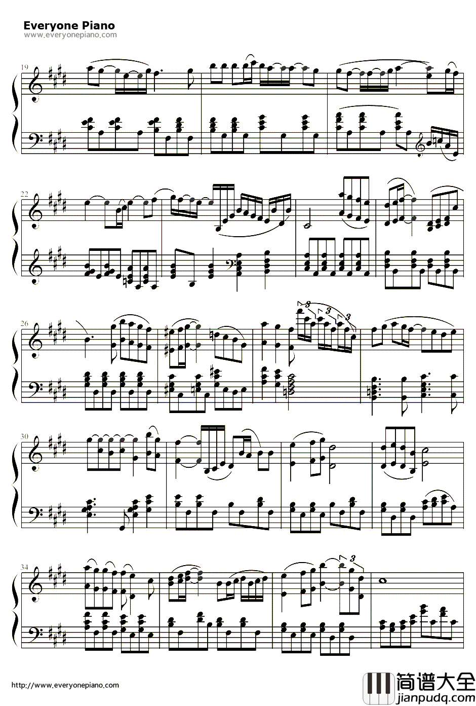 生命的旋律钢琴谱_植松伸夫__最终幻想9_主题曲