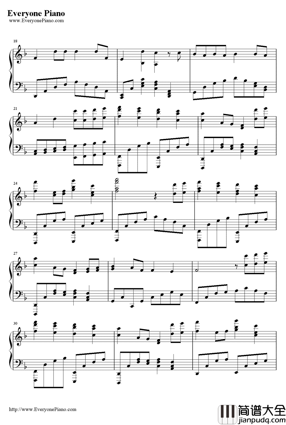 爱一点钢琴谱_章子怡/王力宏__非常幸运_主题曲