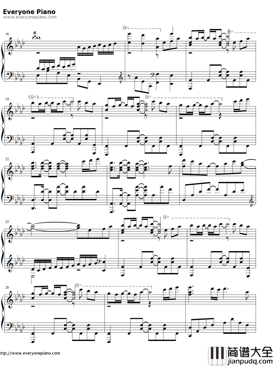 Kokoro_no_Madobe_Nite钢琴谱_Kana_Hanazawa__玩伴猫耳娘！_片尾曲