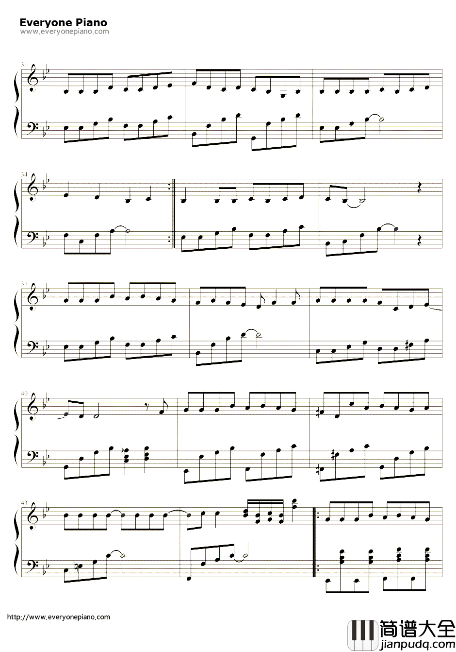 每天回家都会看到我老婆在装死钢琴谱_初音未来