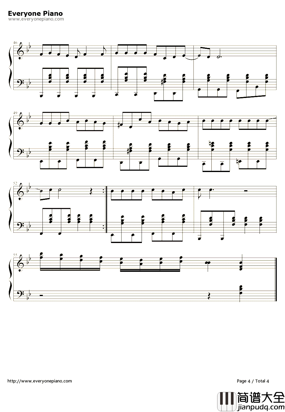 每天回家都会看到我老婆在装死钢琴谱_初音未来