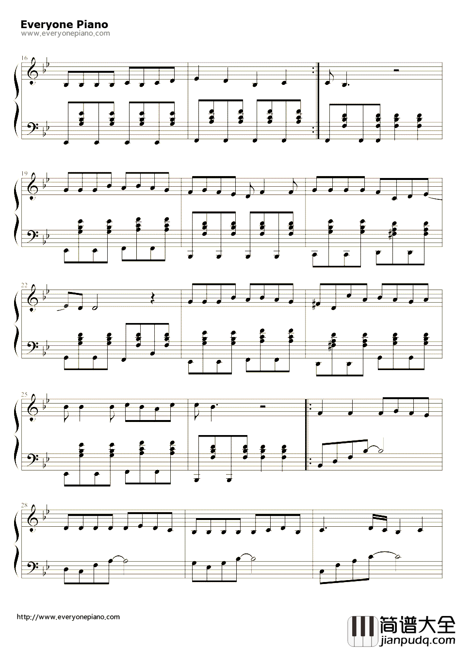 每天回家都会看到我老婆在装死钢琴谱_初音未来