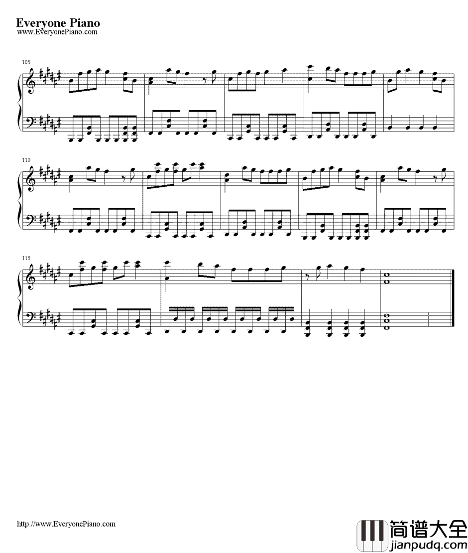 扭腰歌钢琴谱_初音未来