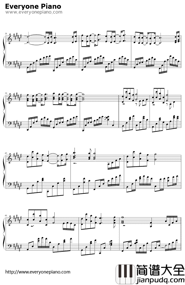 可惜不是你_钢琴谱_梁静茹