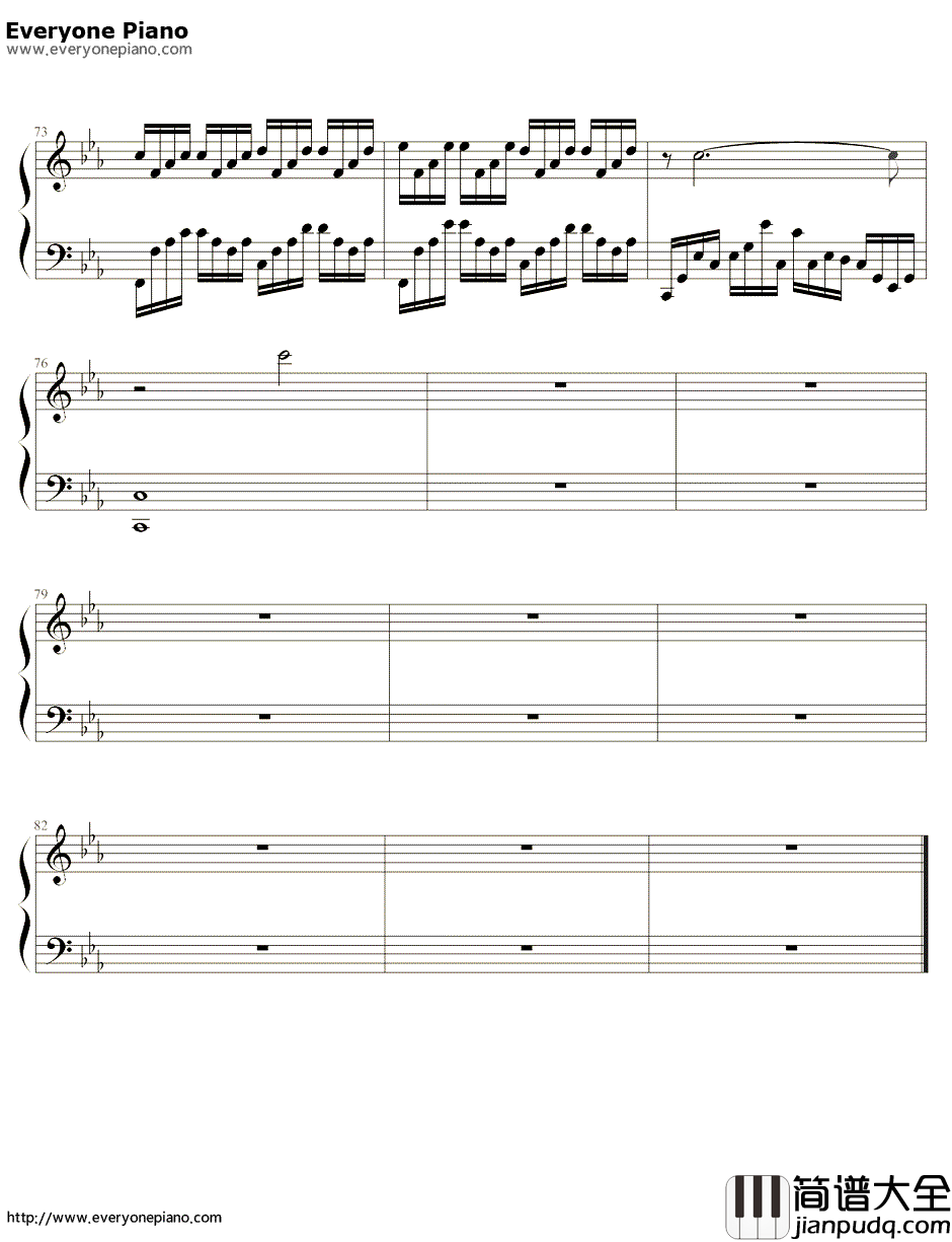 Hana's_Eyes钢琴谱_马克西姆Maksim_Mrvica_汉娜之眼