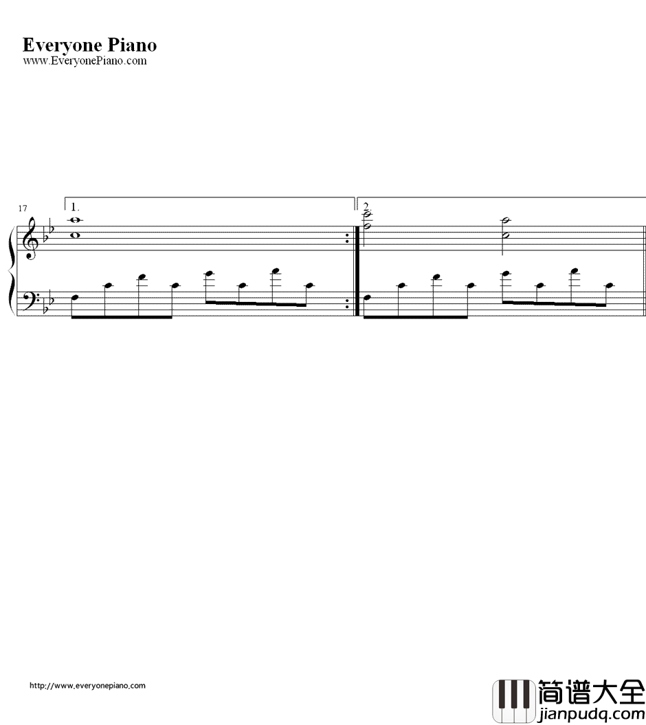 Gentle_Jena钢琴谱_戸越まごめ__星之梦_BGM