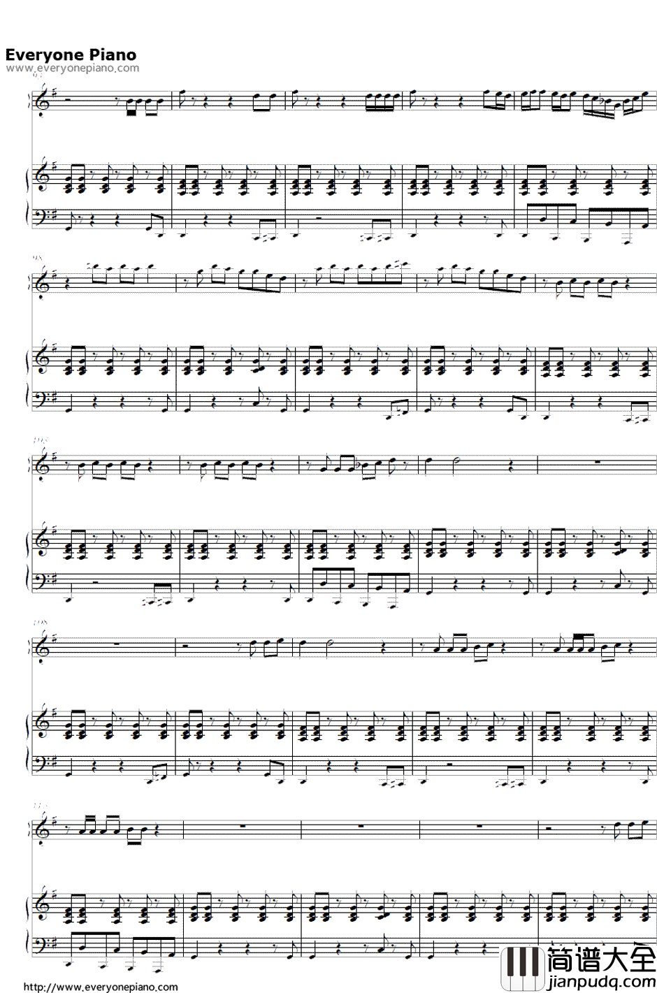 Blurred_Lines钢琴谱_Robin_Thicke_&_T.I._&_Pharrell