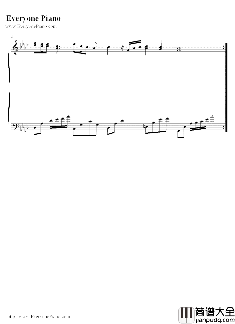 落叶归根钢琴谱_王力宏