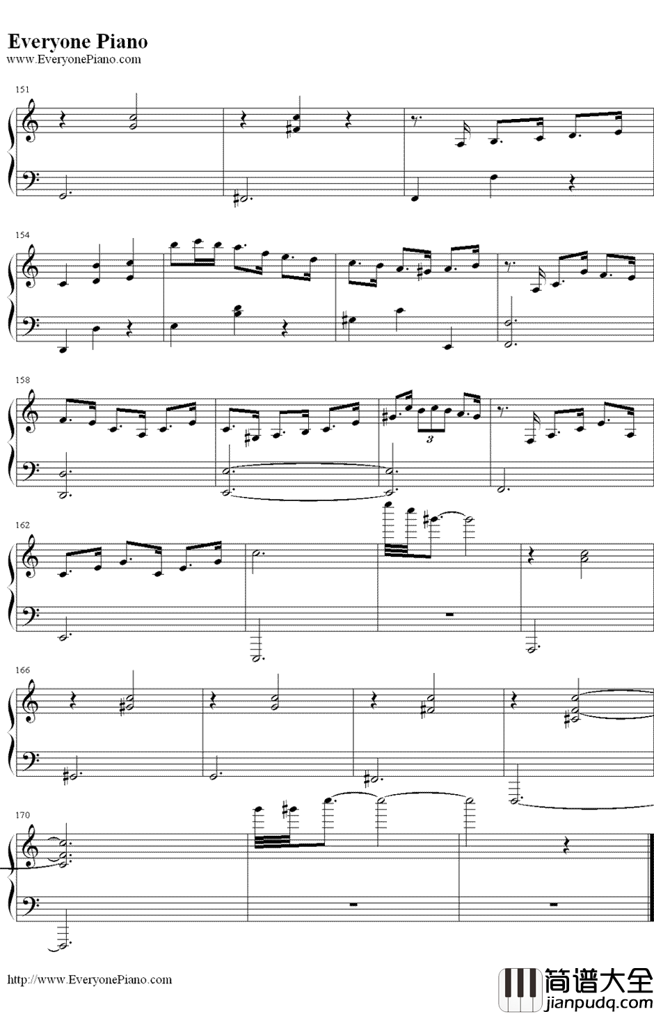 我的快乐钢琴谱_锦绣二重唱__命中注定我爱你_插曲