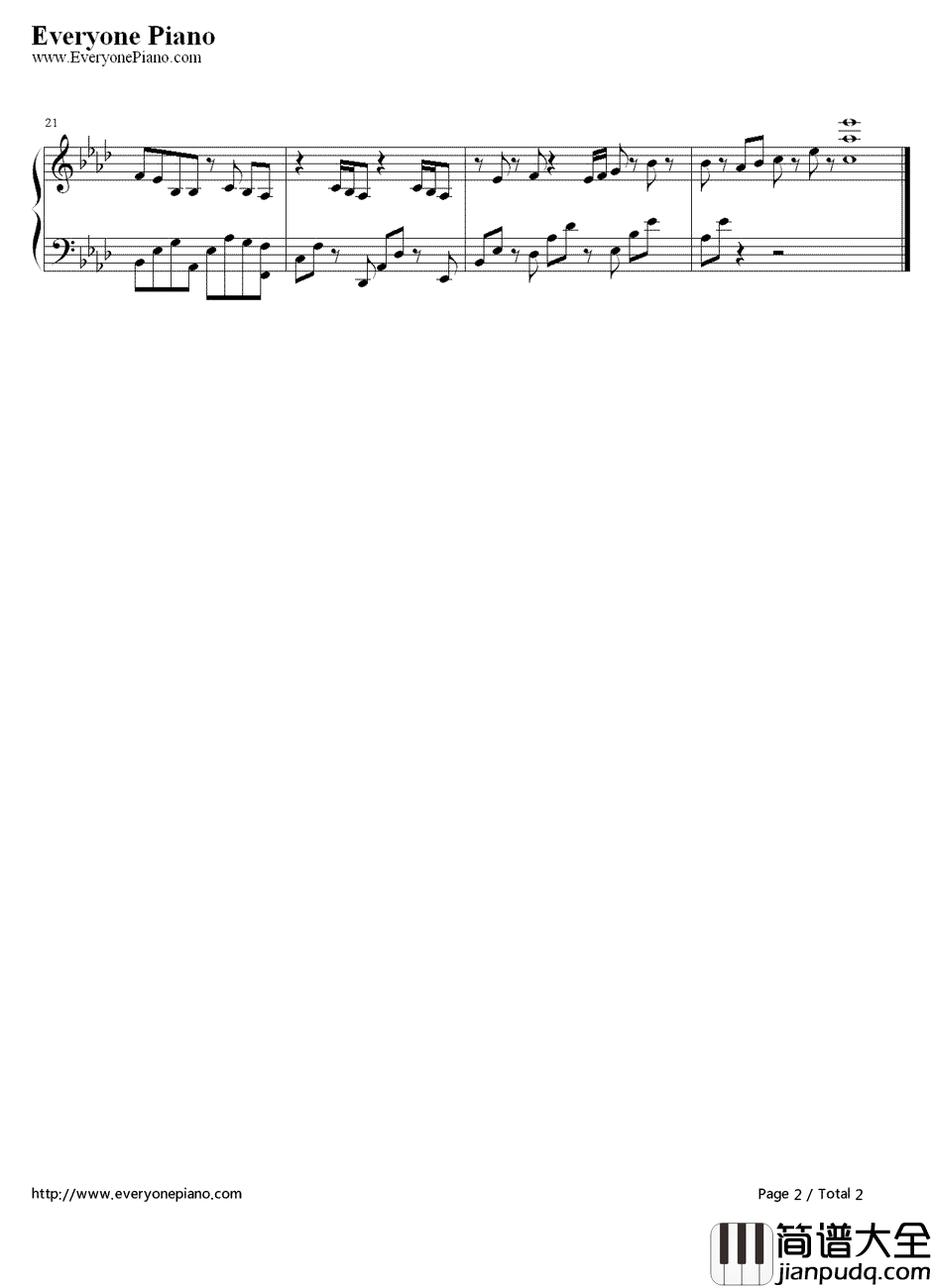 将所有的歌献给未来的你BGM钢琴谱_初音未来初音ミク