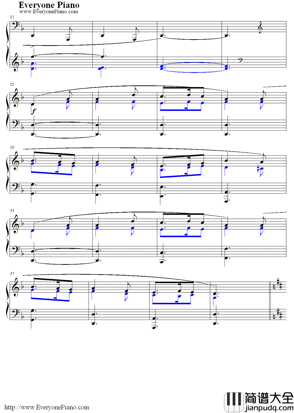 满天钢琴谱_Kalafina_Fate/Zero第19集片尾曲