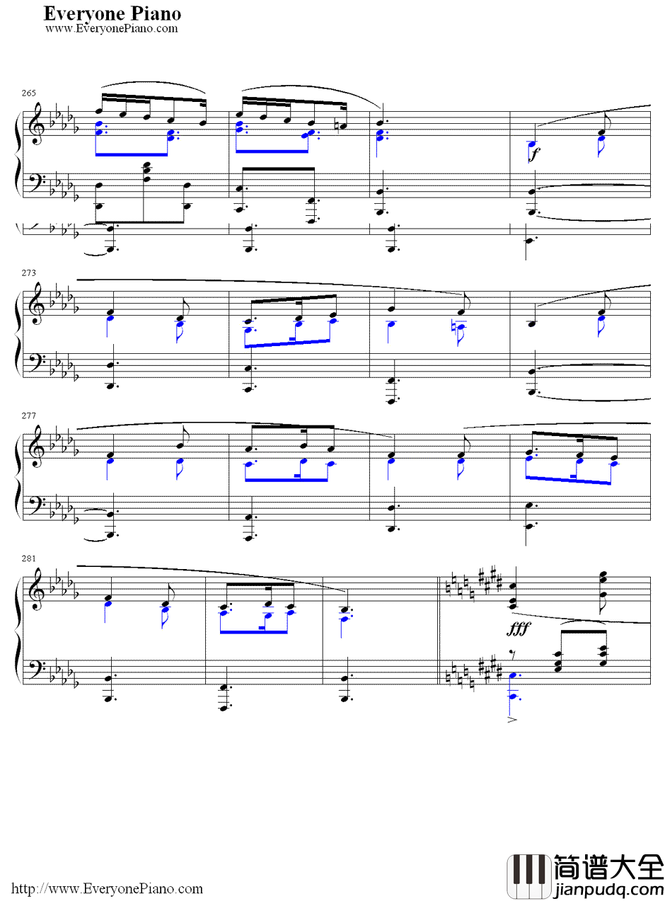 满天钢琴谱_Kalafina_Fate/Zero第19集片尾曲