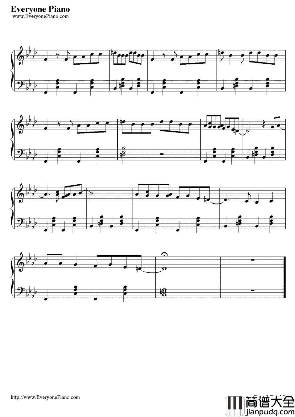 Mad_World-电影_死亡幻觉_主题曲钢琴谱_Tears_For_Fears