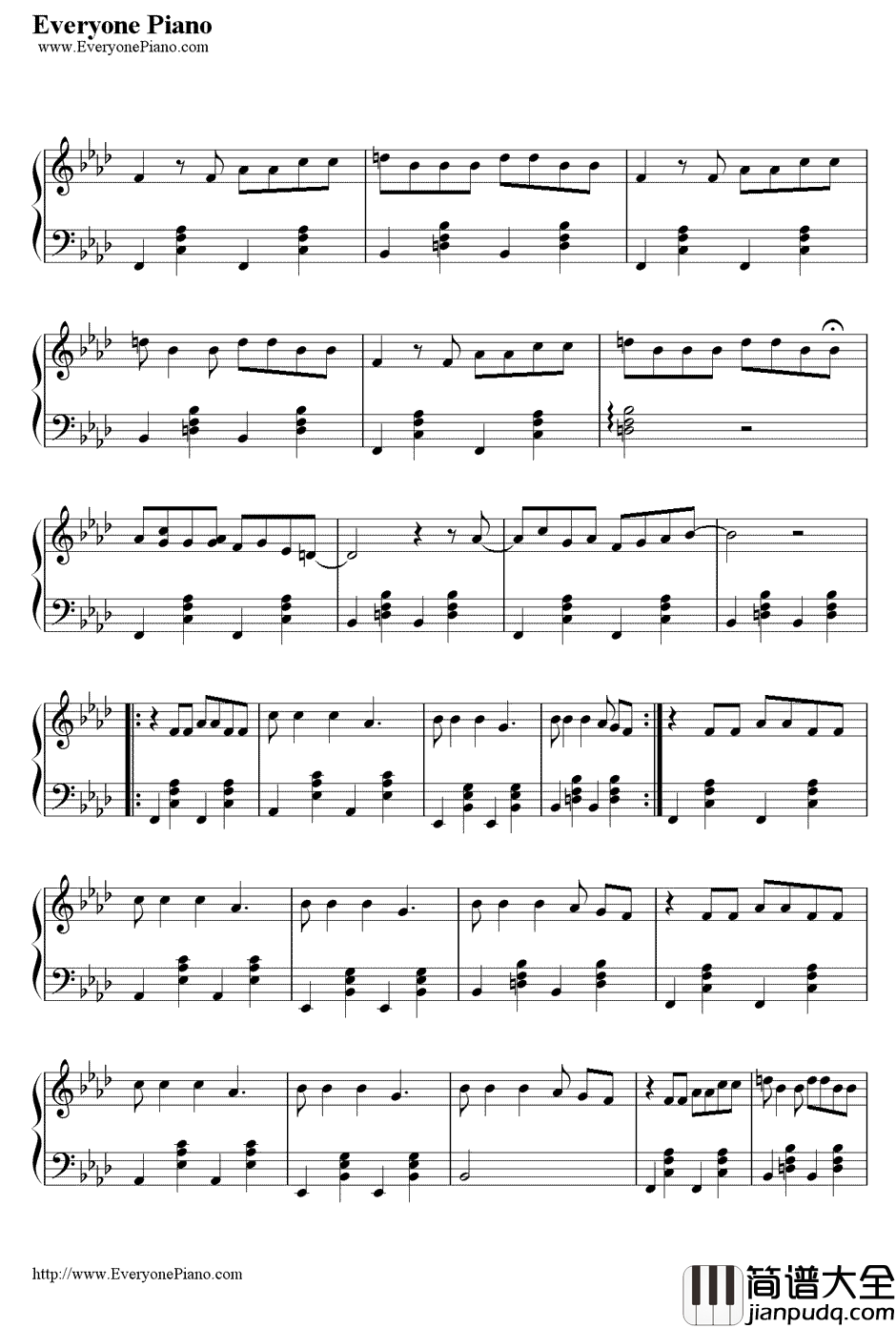 Mad_World-电影_死亡幻觉_主题曲钢琴谱_Tears_For_Fears