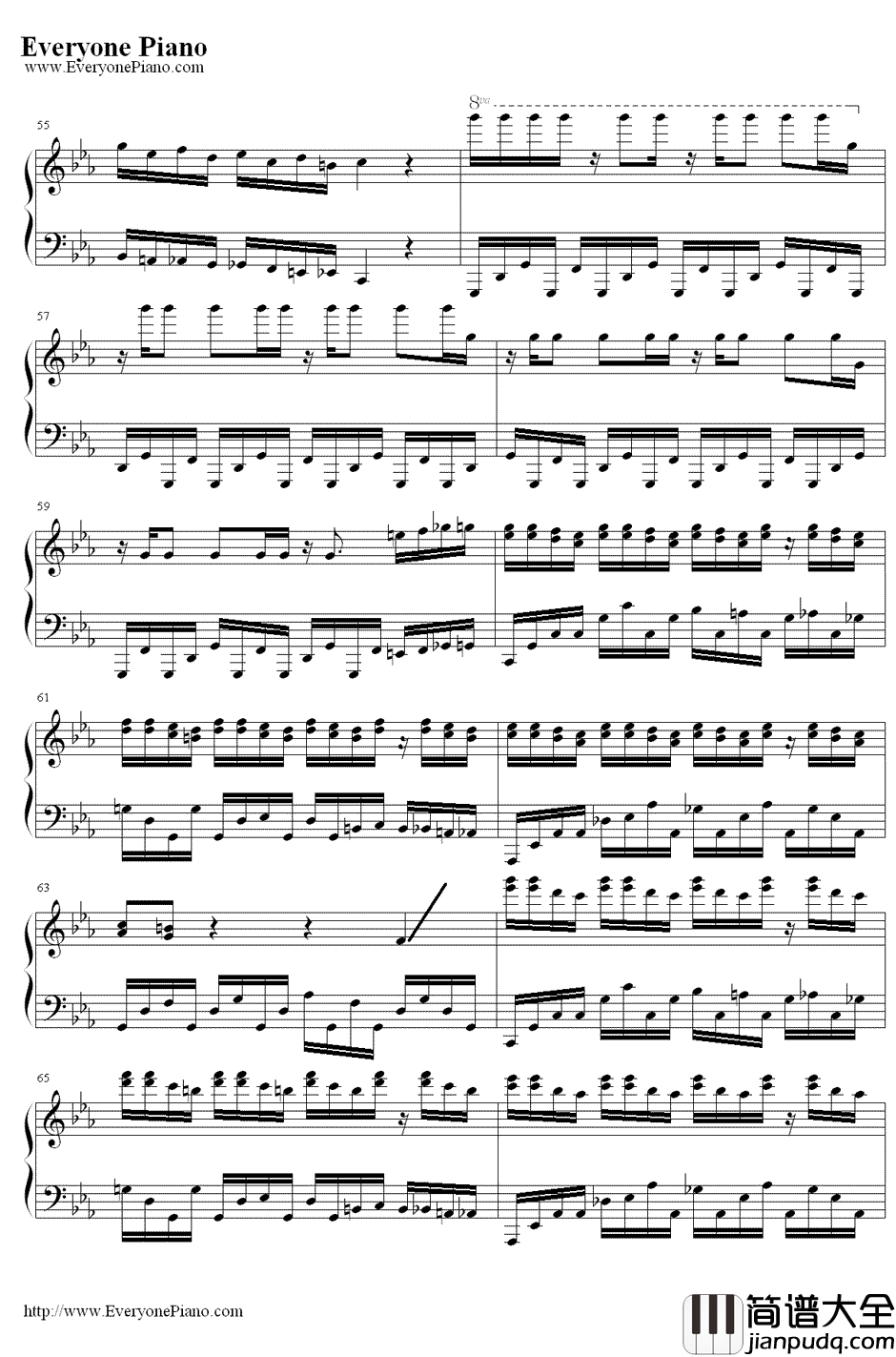 古巴鸡尾酒(Mojito)钢琴谱_马克西姆