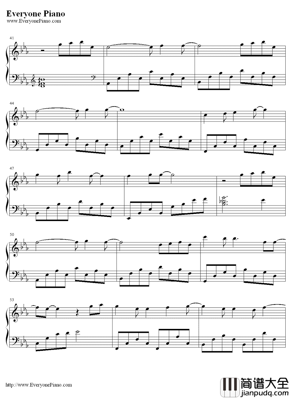 心墙钢琴谱_郭静