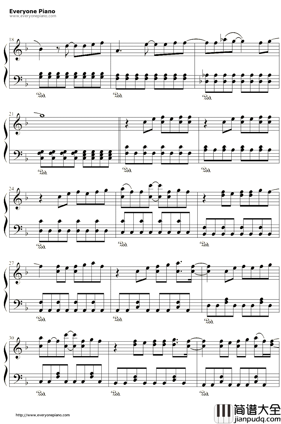 掉了钢琴谱_张惠妹