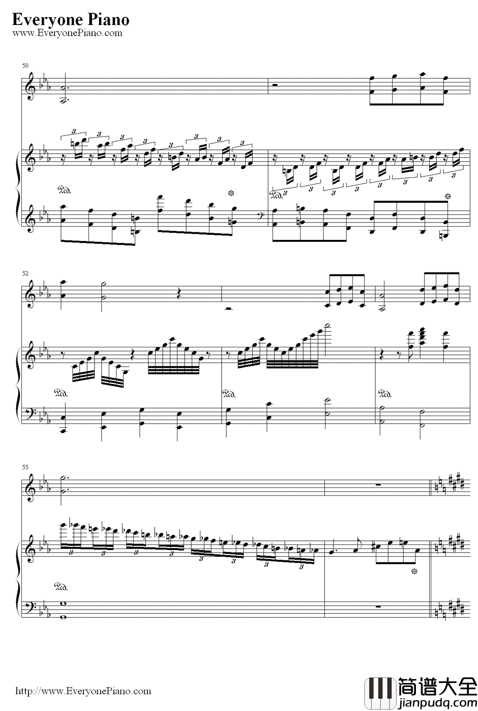 利鲁之歌钢琴谱_马克西姆