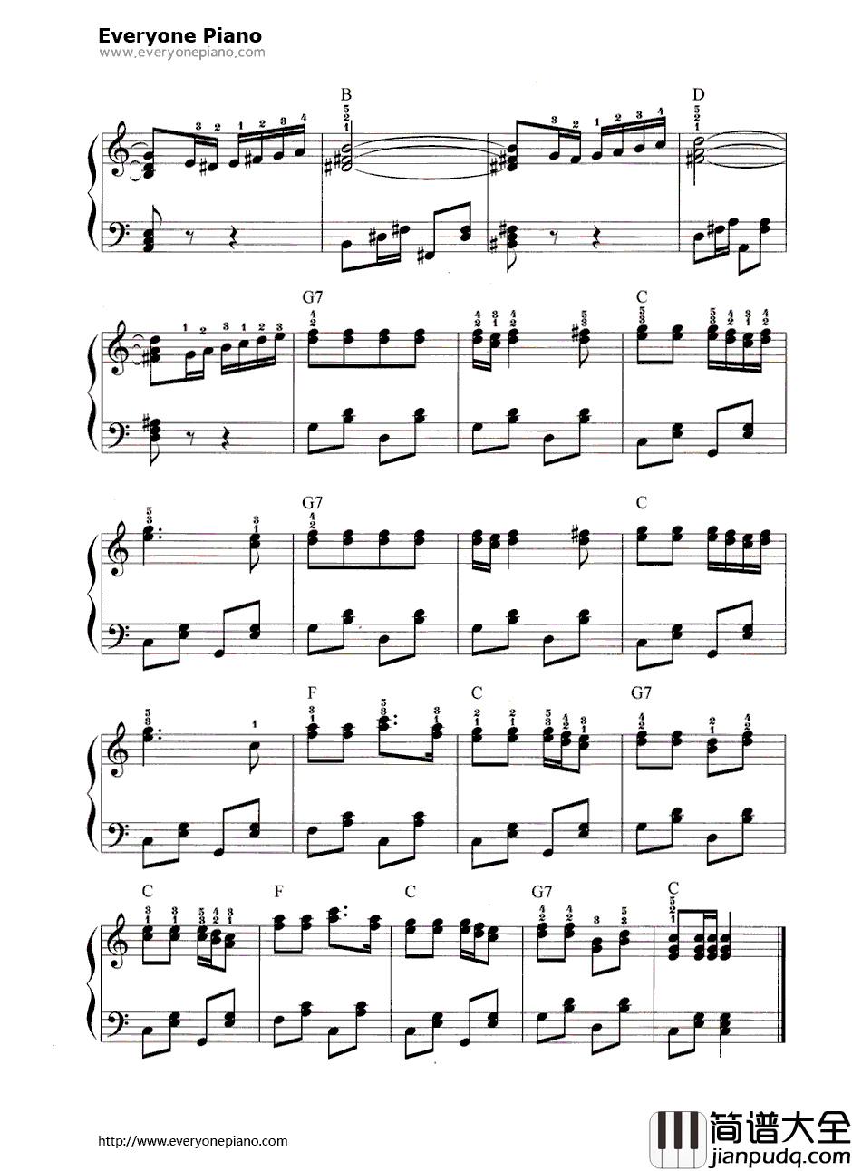 美国巡逻兵钢琴谱