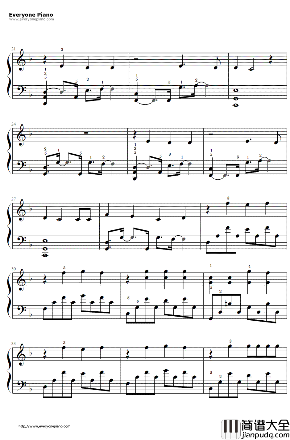 How_You_Remind_Me钢琴谱_Avril_Lavigne__海贼王剧场版：Z_主题曲