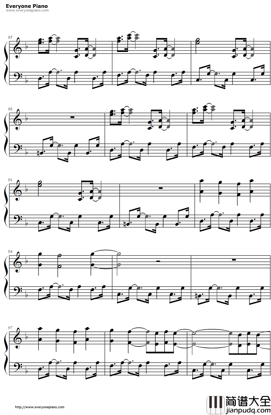 How_You_Remind_Me钢琴谱_Avril_Lavigne__海贼王剧场版：Z_主题曲