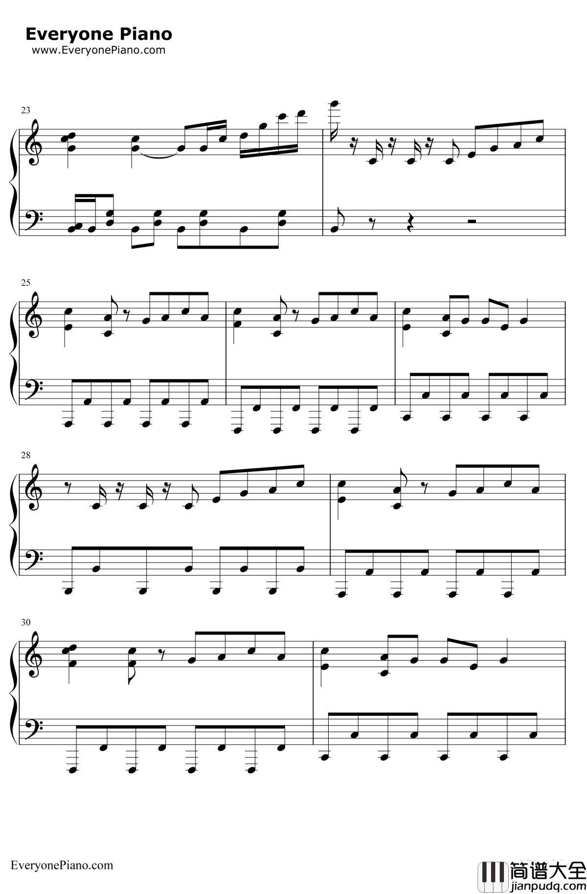 Stronger(What_Doesn't_Kill_You)钢琴谱_Kelly_Clarkson