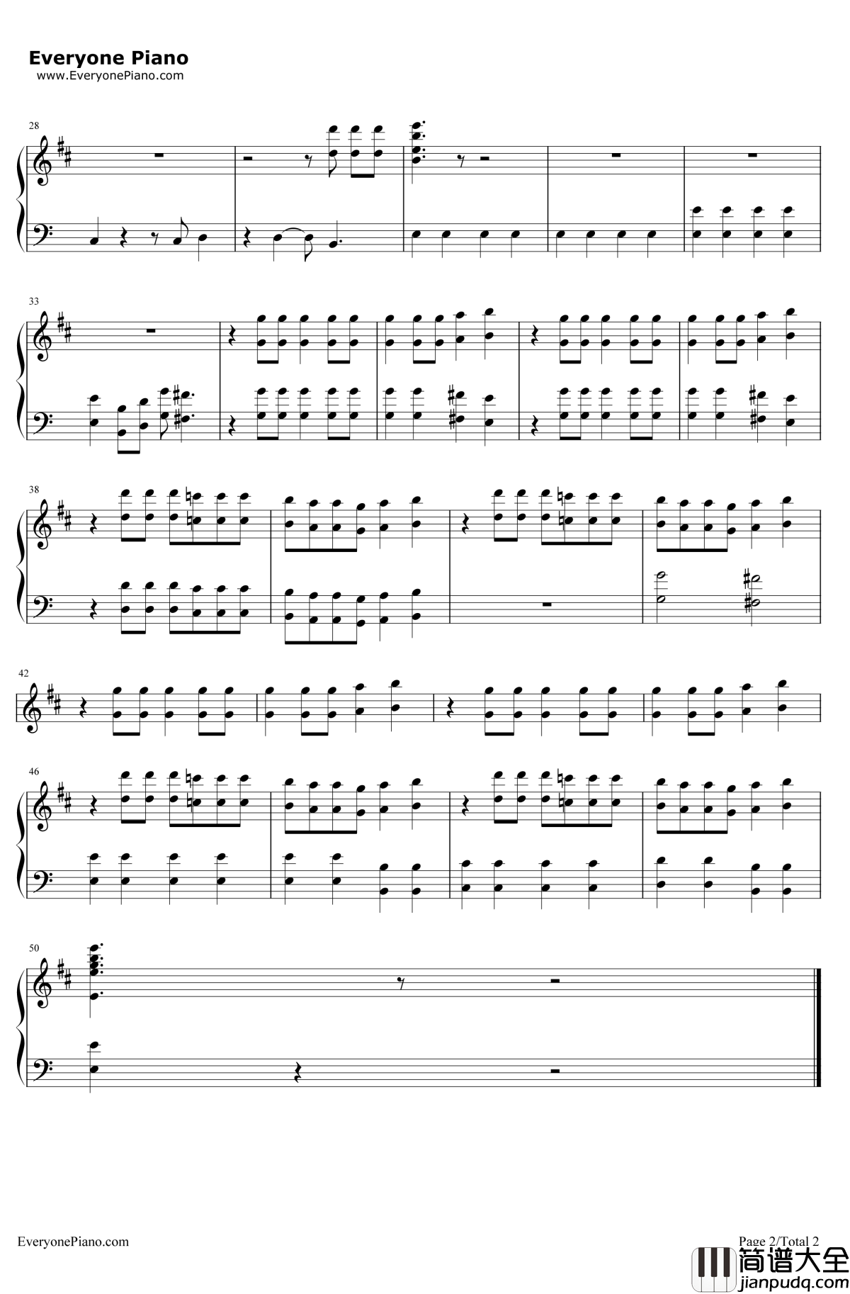 Crooked_Smile钢琴谱_J.Cole