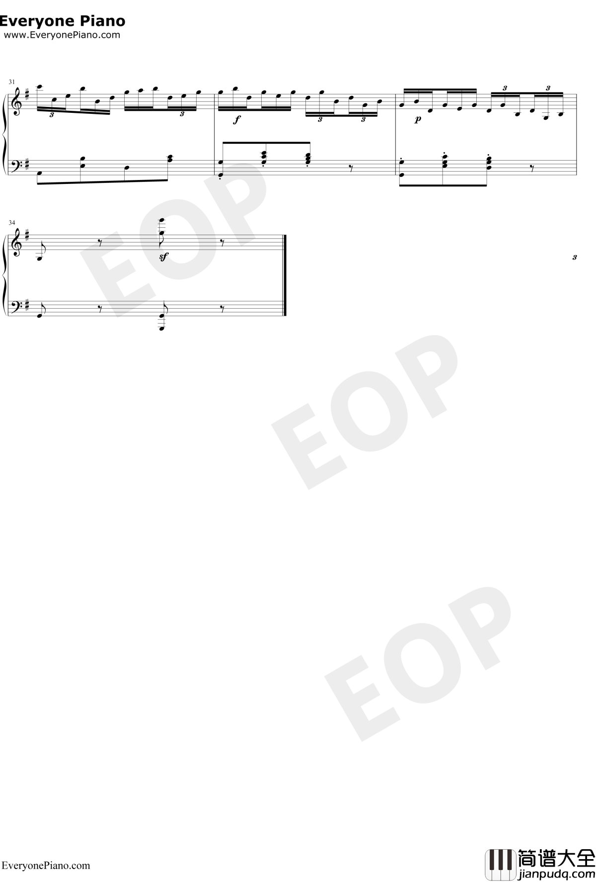 斗琴一钢琴谱_周杰伦_不能说的秘密