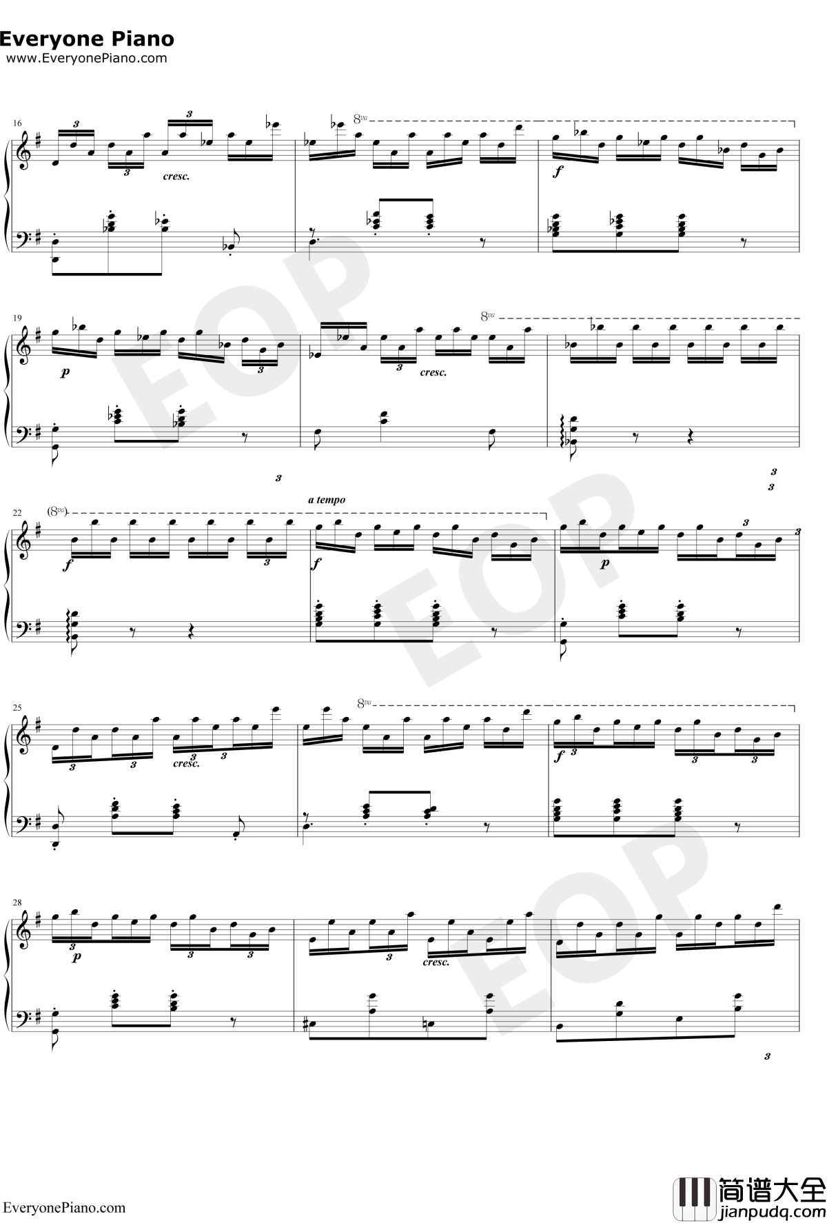 斗琴一钢琴谱_周杰伦_不能说的秘密