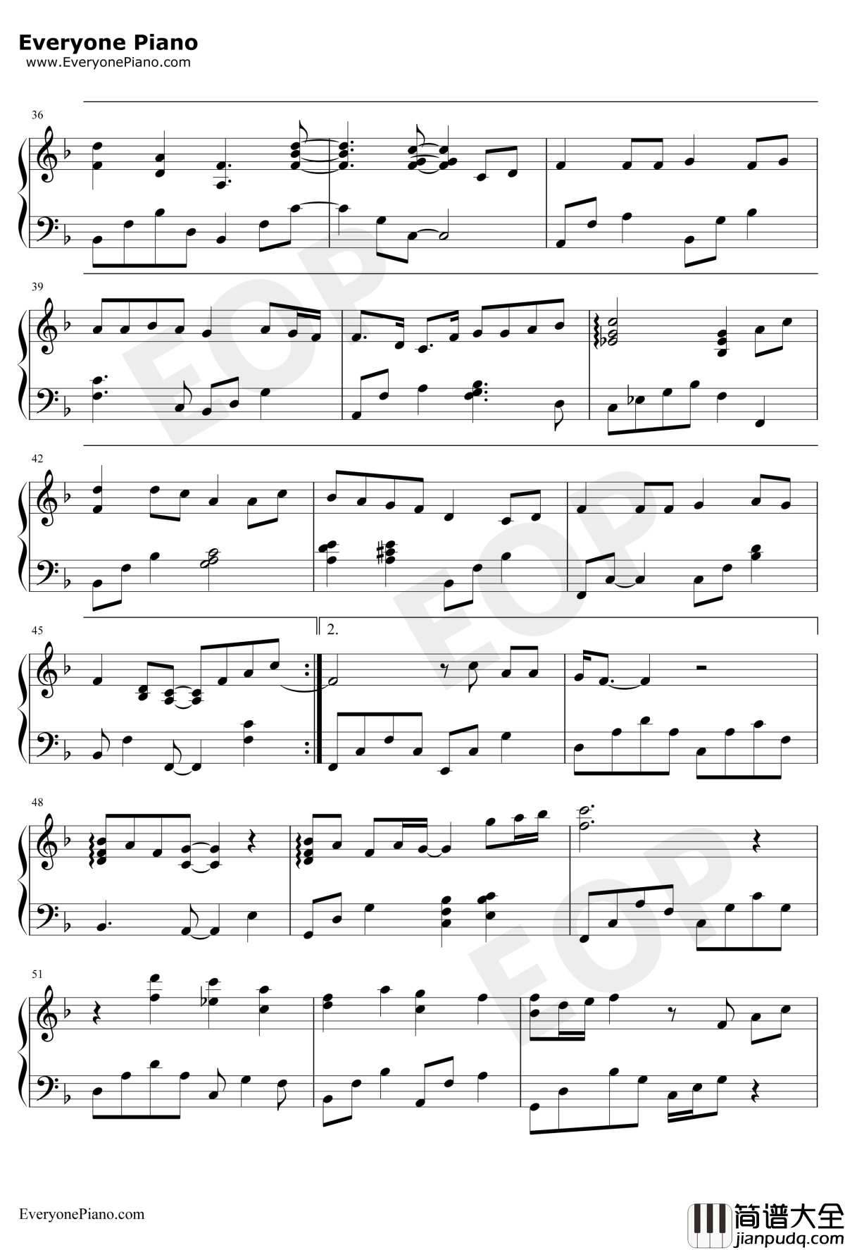 一首简单的歌钢琴谱_王力宏