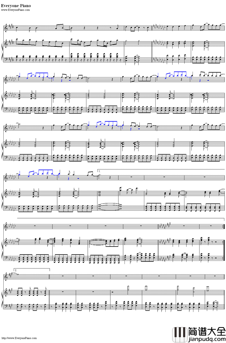 马尾与发圈（ポニーテールとシュシュ）钢琴谱_AKB48