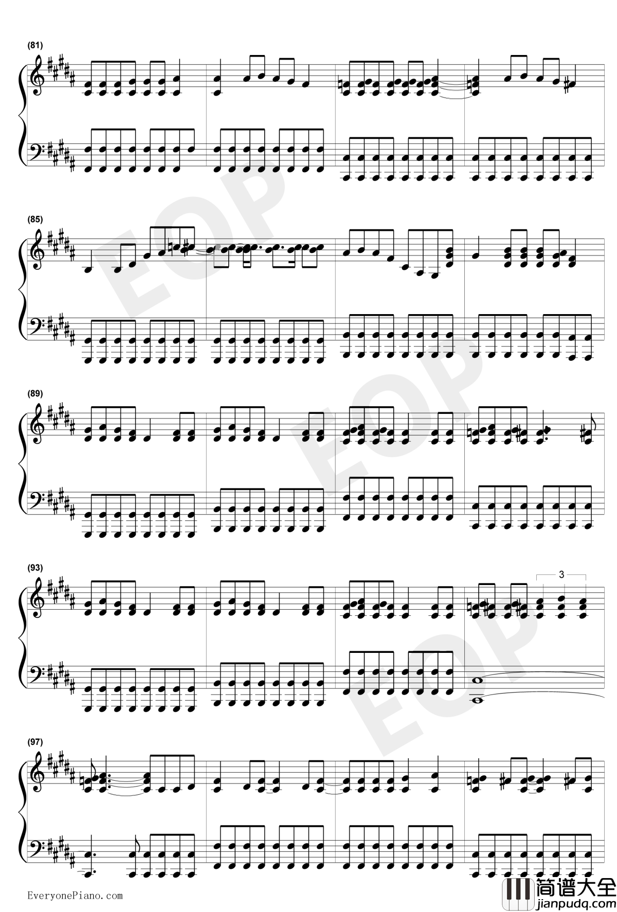 You_Belong_With_Me钢琴谱_Taylor_Swift