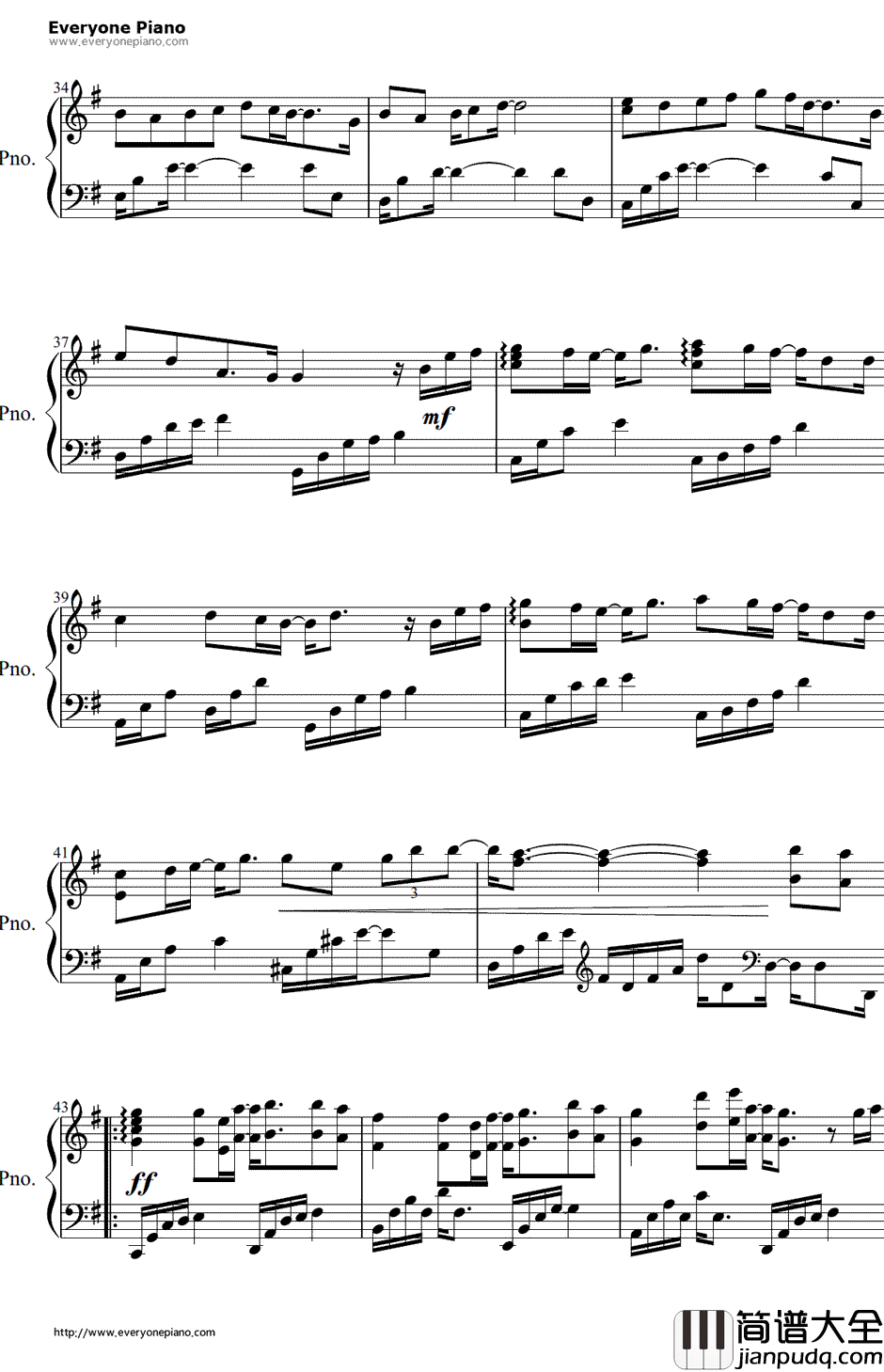 命运钢琴谱_家家_电视剧_兰陵王_插曲