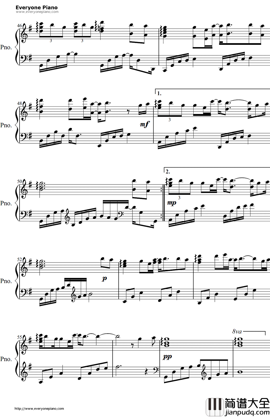 命运钢琴谱_家家_电视剧_兰陵王_插曲